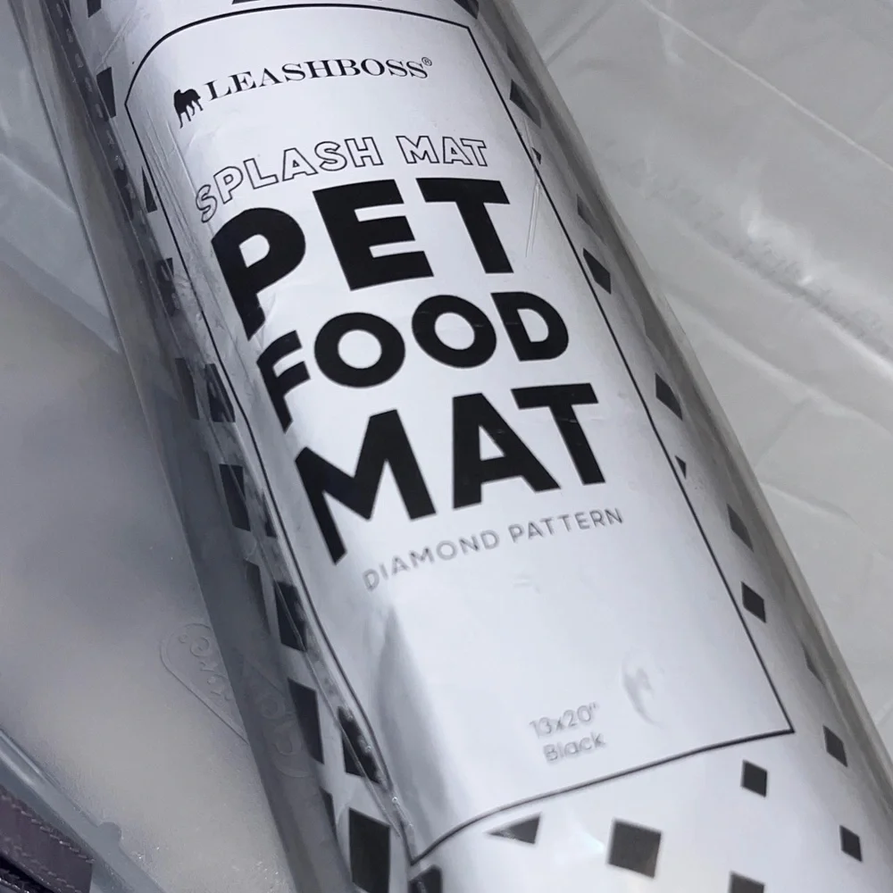 Black Pet Food Mat